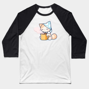 Sleepy Cat Baseball T-Shirt